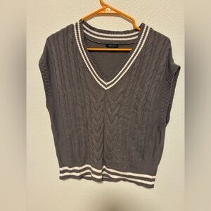 Wild Fable Charcoal V-Neck Sweater Vest
